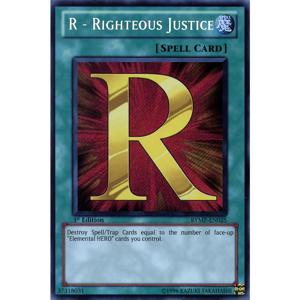 R - Righteous Justice RYMP-EN025 Yu-Gi-Oh! Card from the Ra Yellow Mega Pack Set