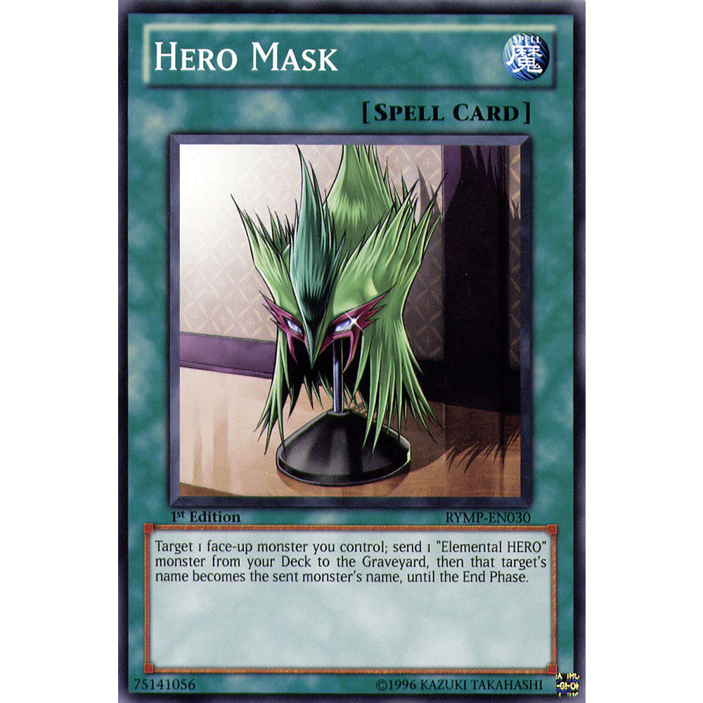 Hero Mask RYMP-EN030 Yu-Gi-Oh! Card from the Ra Yellow Mega Pack Set
