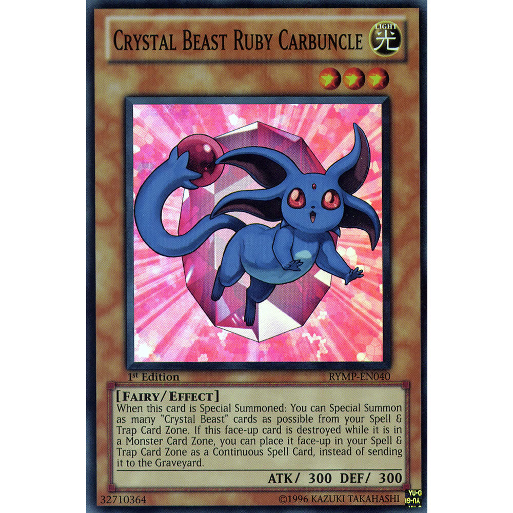 Crystal Beast Ruby Carbuncle RYMP-EN040 Yu-Gi-Oh! Card from the Ra Yellow Mega Pack Set