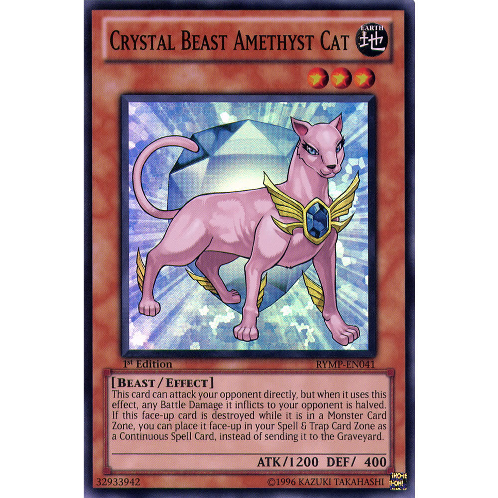 Crystal Beast Amethyst Cat RYMP-EN041 Yu-Gi-Oh! Card from the Ra Yellow Mega Pack Set