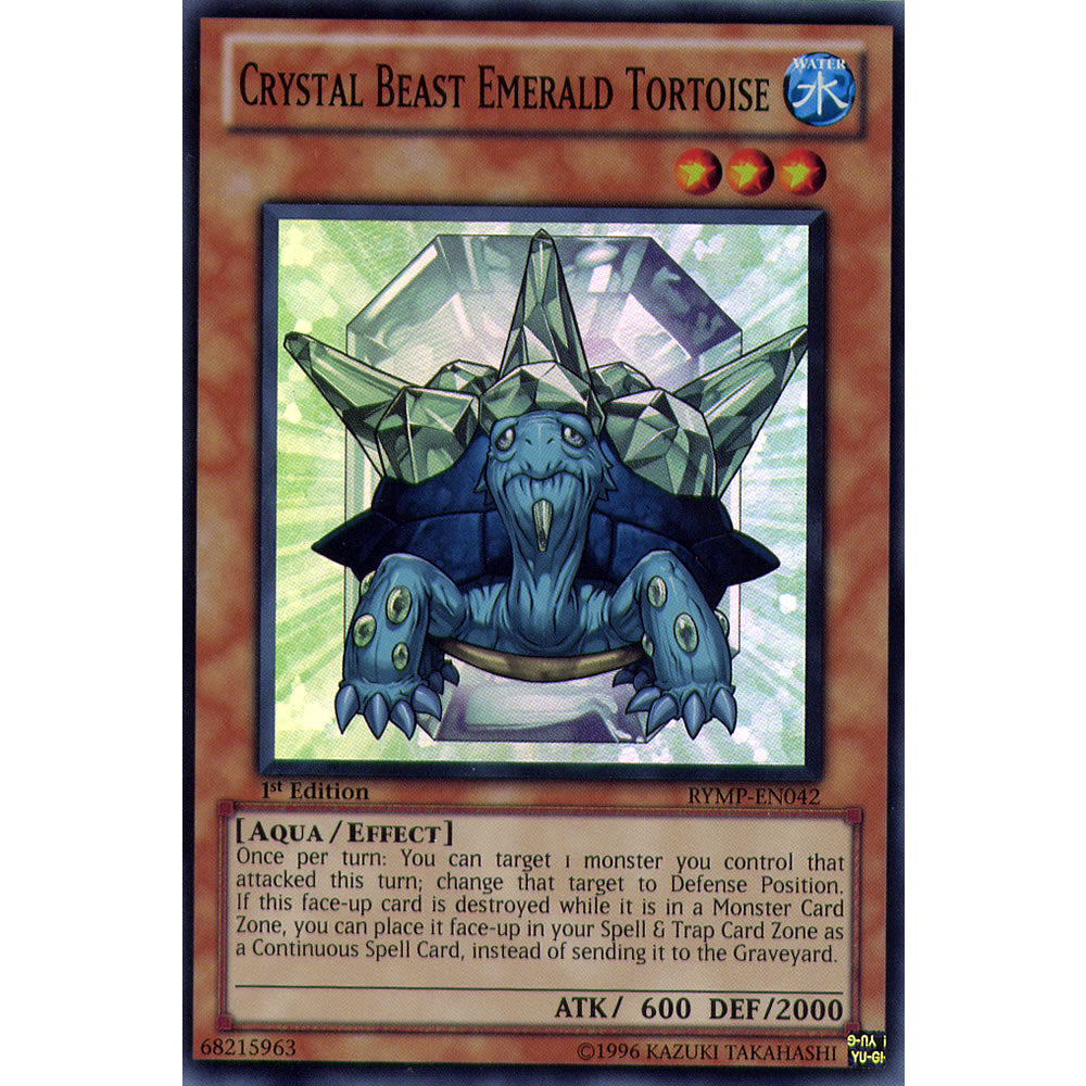 Crystal Beast Emerald Tortoise RYMP-EN042 Yu-Gi-Oh! Card from the Ra Yellow Mega Pack Set