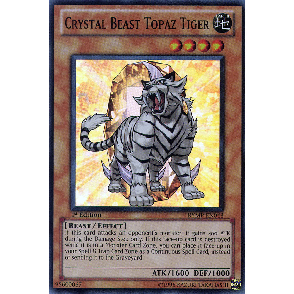 Crystal Beast Topaz Tiger RYMP-EN043 Yu-Gi-Oh! Card from the Ra Yellow Mega Pack Set