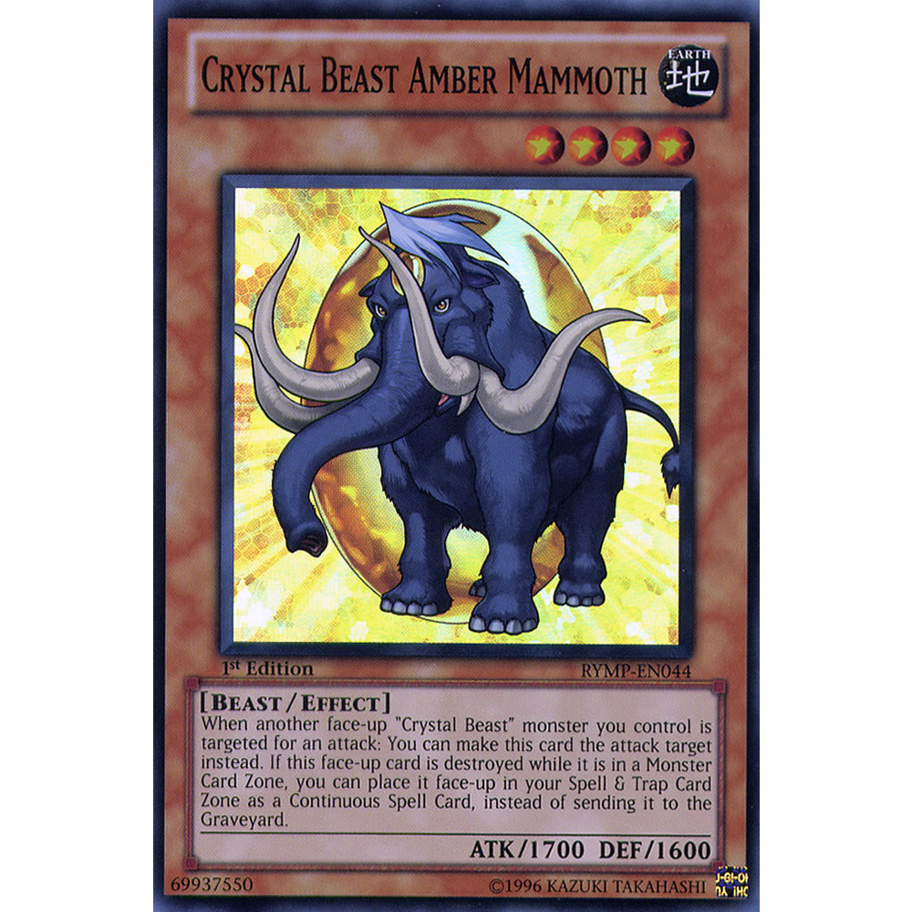 Crystal Beast Amber Mammoth RYMP-EN044 Yu-Gi-Oh! Card from the Ra Yellow Mega Pack Set