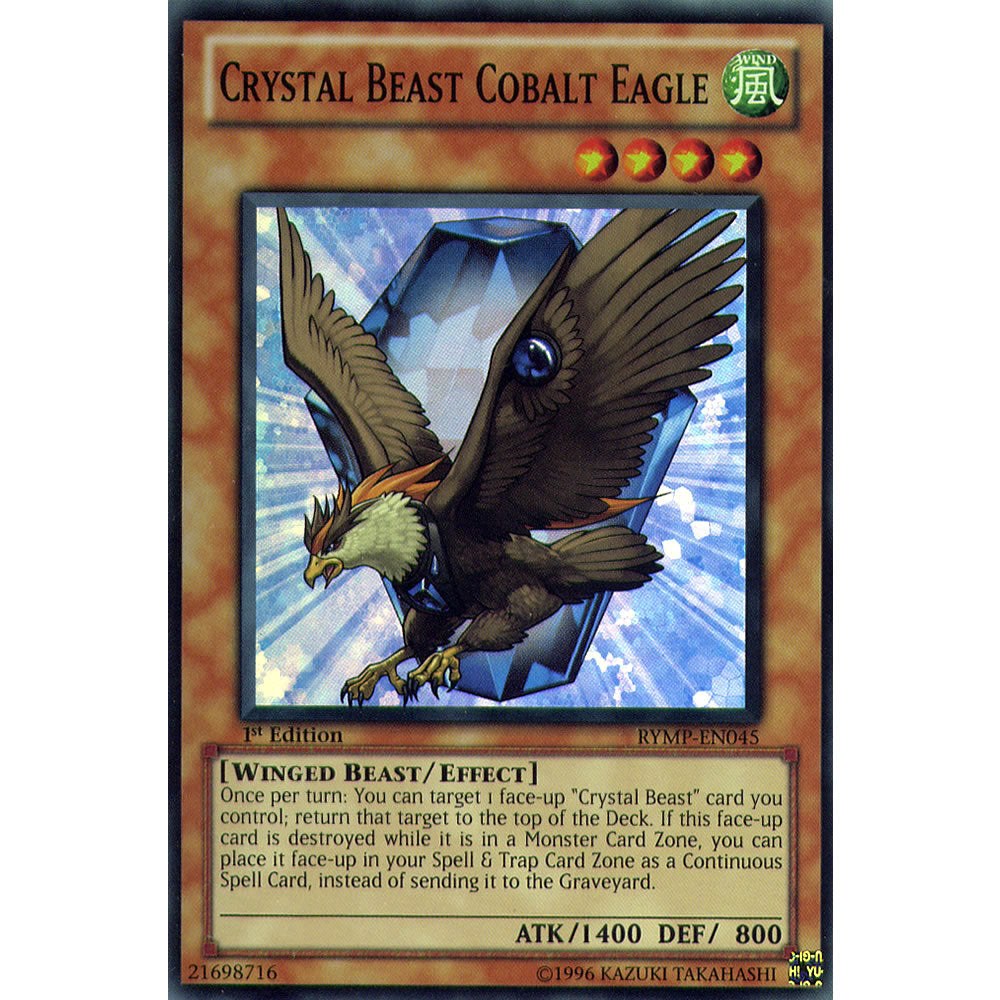 Crystal Beast Cobalt Eagle RYMP-EN045 Yu-Gi-Oh! Card from the Ra Yellow Mega Pack Set