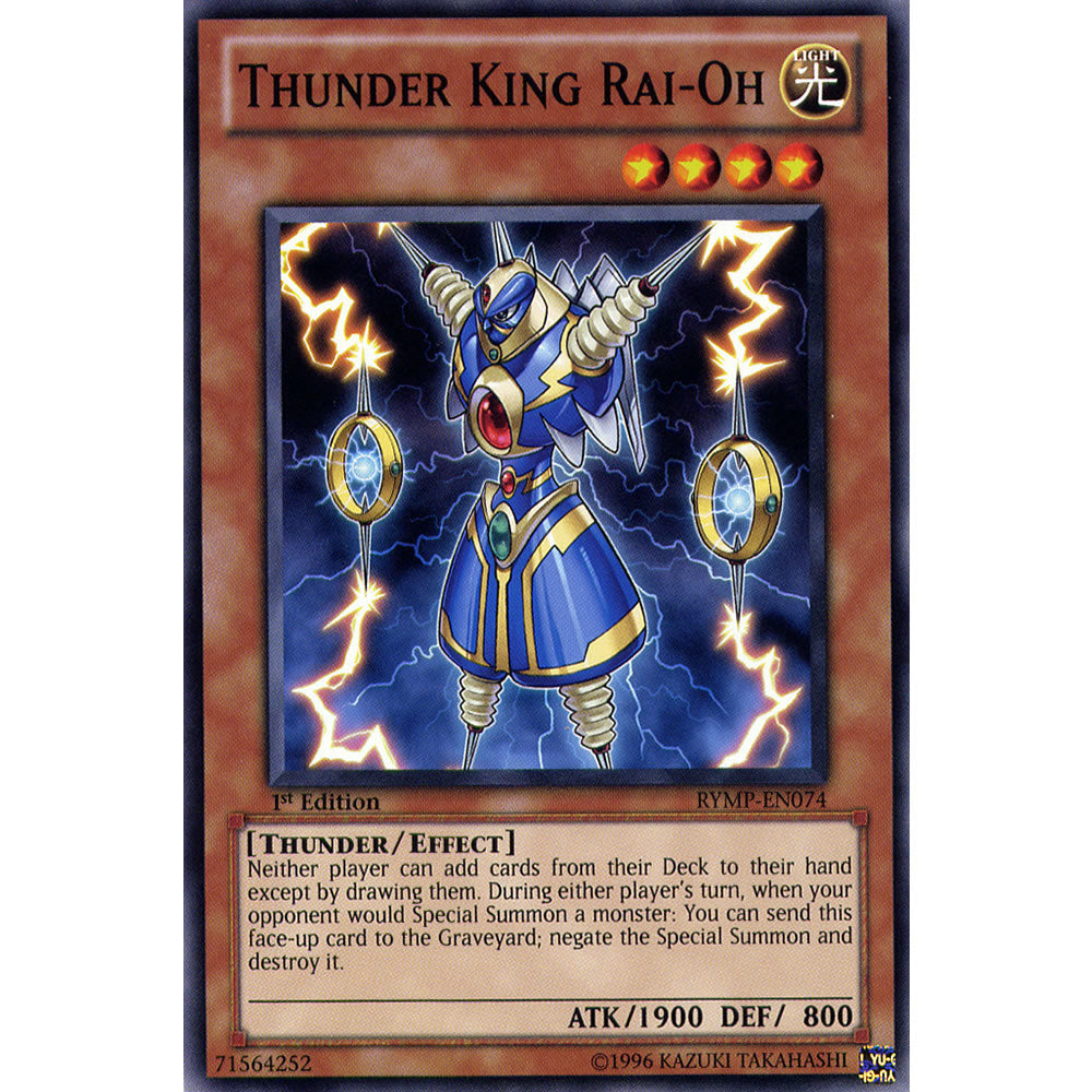 Thunder King Rai-Oh RYMP-EN074 Yu-Gi-Oh! Card from the Ra Yellow Mega Pack Set