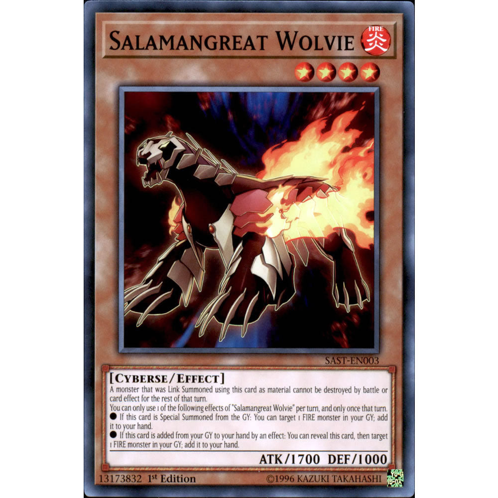 Salamangreat Wolvie SAST-EN003 Yu-Gi-Oh! Card from the Savage Strike Set