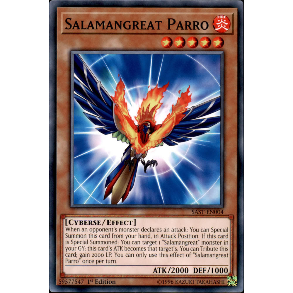 Salamangreat Parro SAST-EN004 Yu-Gi-Oh! Card from the Savage Strike Set
