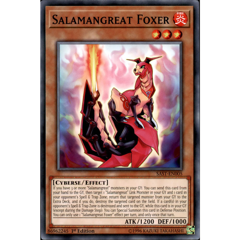 Salamangreat Foxer SAST-EN005 Yu-Gi-Oh! Card from the Savage Strike Set