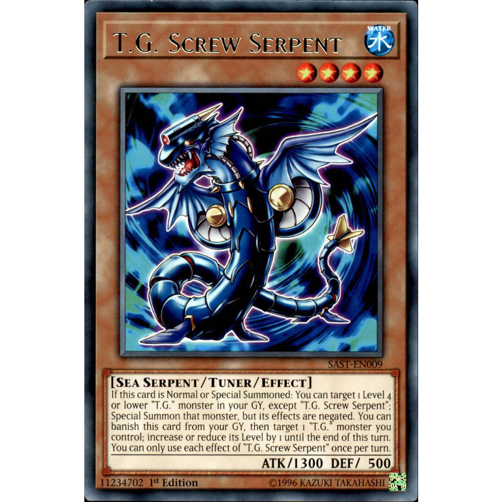 T.G. Screw Serpent SAST-EN009 Yu-Gi-Oh! Card from the Savage Strike Set