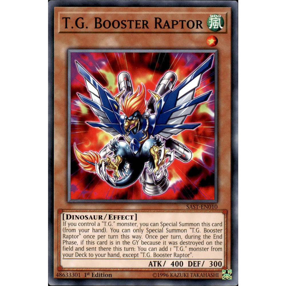 T.G. Booster Raptor SAST-EN010 Yu-Gi-Oh! Card from the Savage Strike Set