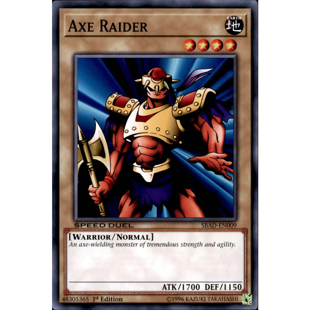 Axe Raider SBAD-EN009 Yu-Gi-Oh! Card from the Speed Duel: Attack from the Deep Set