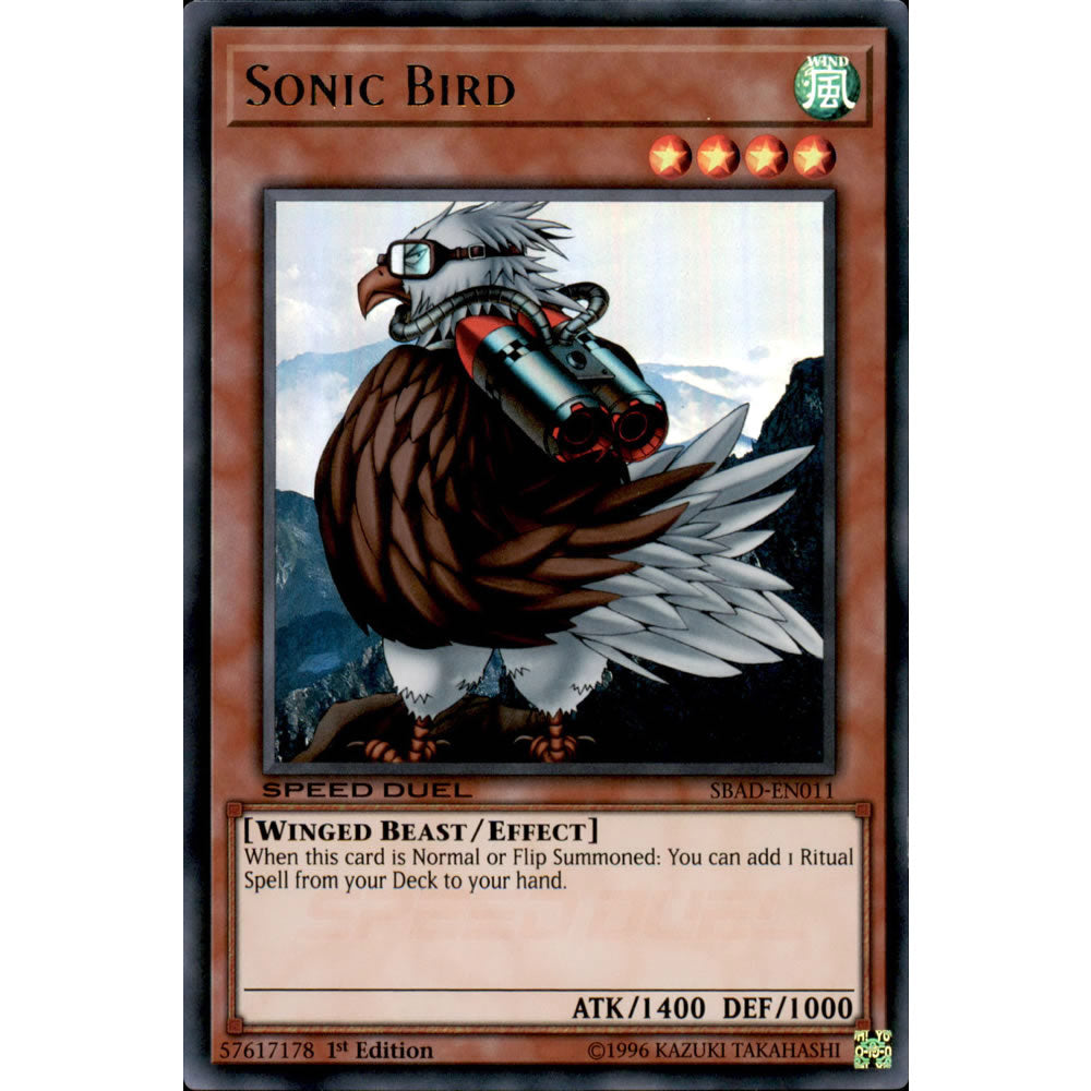 Sonic Bird SBAD-EN011 Yu-Gi-Oh! Card from the Speed Duel: Attack from the Deep Set