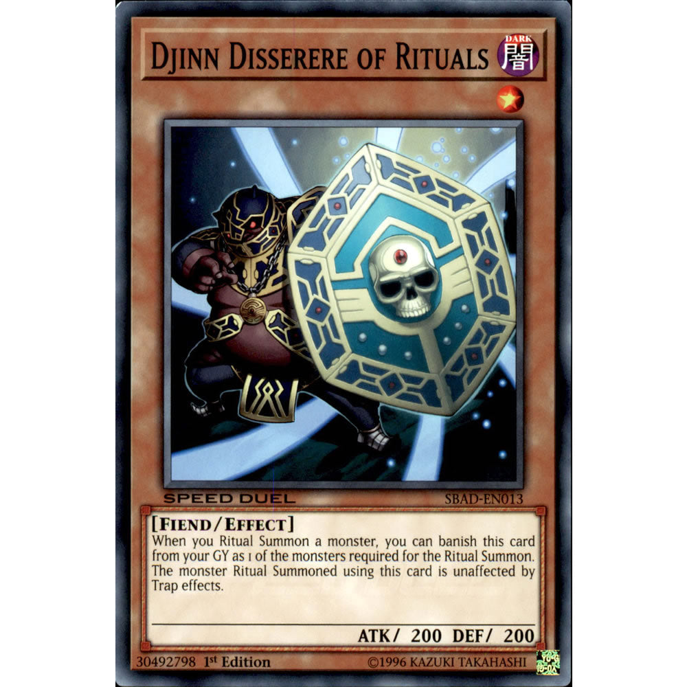 Djinn Disserere of Rituals SBAD-EN013 Yu-Gi-Oh! Card from the Speed Duel: Attack from the Deep Set
