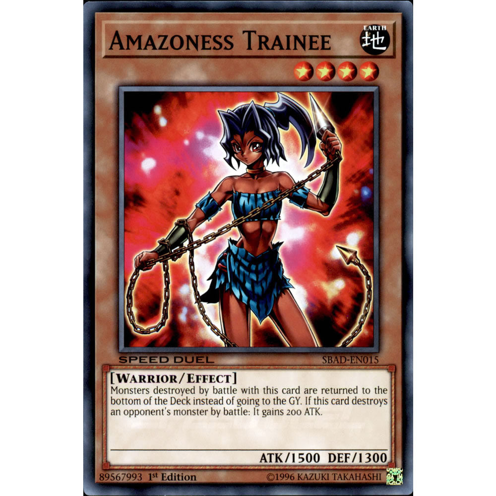 Amazoness Trainee SBAD-EN015 Yu-Gi-Oh! Card from the Speed Duel: Attack from the Deep Set