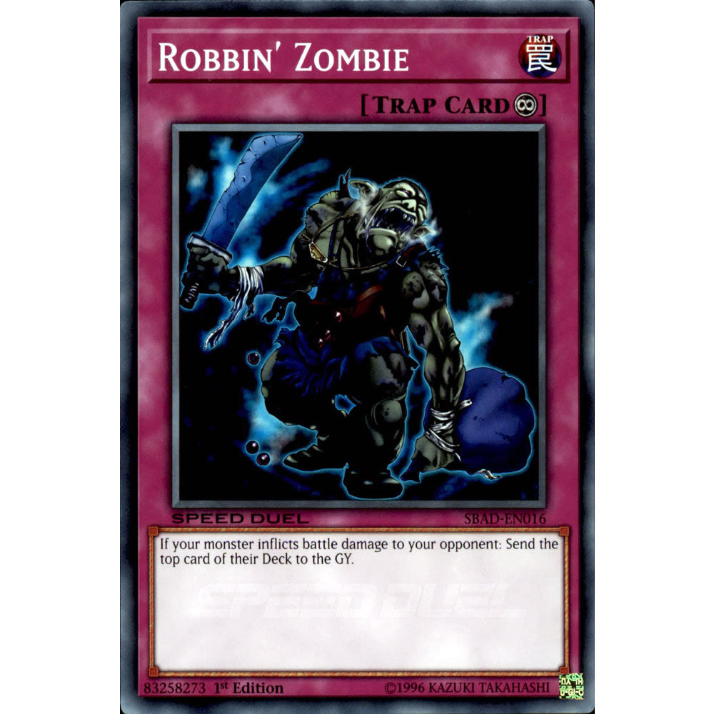 Robbin' Zombie SBAD-EN016 Yu-Gi-Oh! Card from the Speed Duel: Attack from the Deep Set