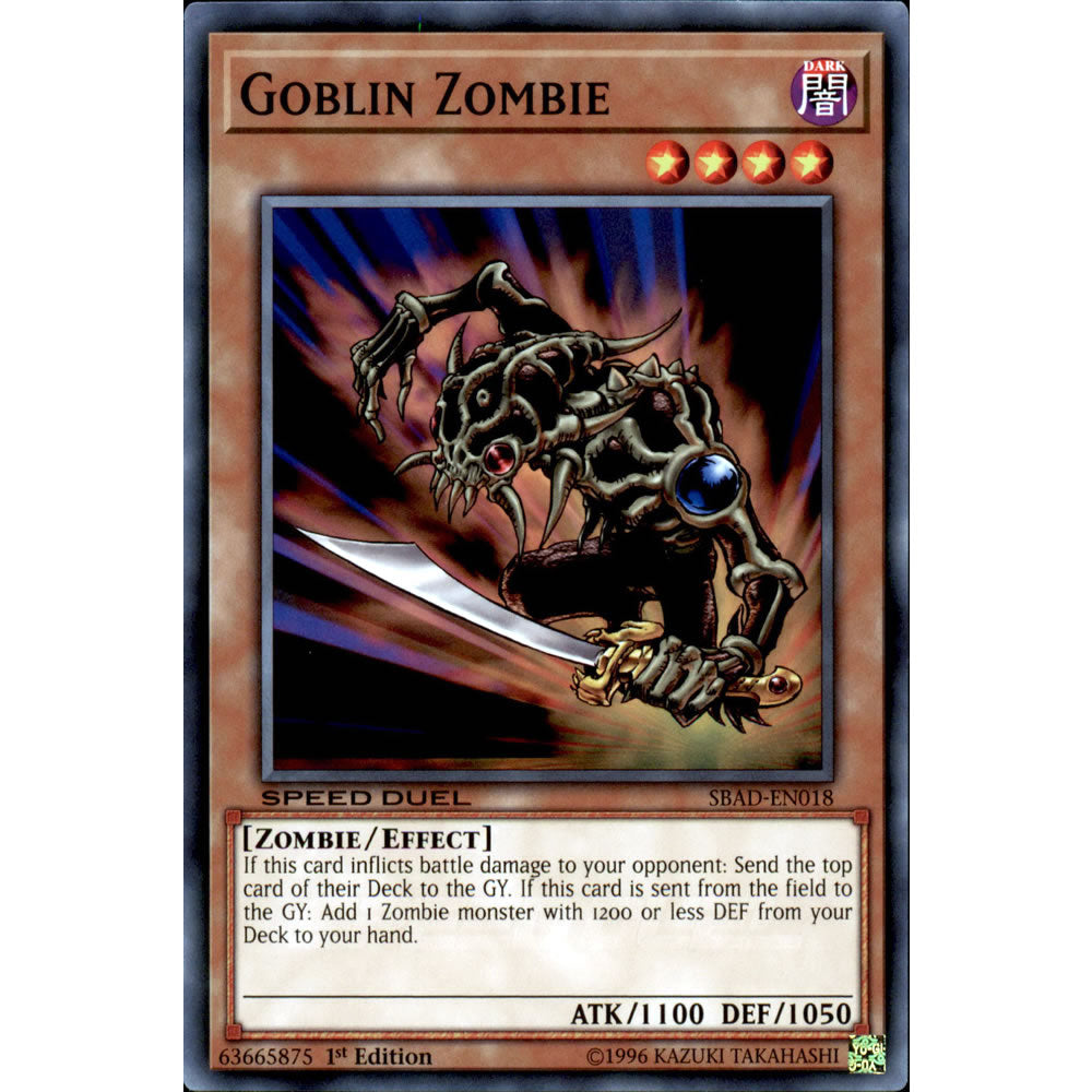 Goblin Zombie SBAD-EN018 Yu-Gi-Oh! Card from the Speed Duel: Attack from the Deep Set