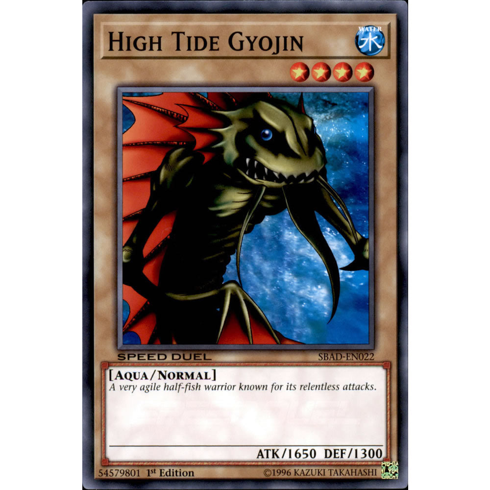 High Tide Gyojin SBAD-EN022 Yu-Gi-Oh! Card from the Speed Duel: Attack from the Deep Set