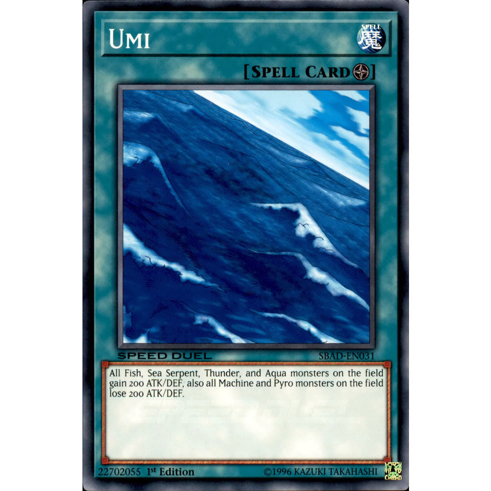 Umi SBAD-EN031 Yu-Gi-Oh! Card from the Speed Duel: Attack from the Deep Set