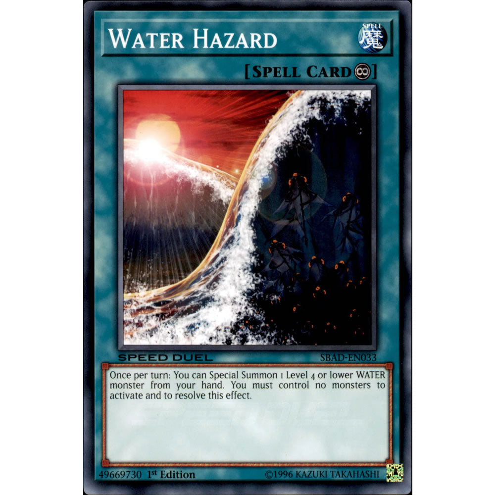 Water Hazard SBAD-EN033 Yu-Gi-Oh! Card from the Speed Duel: Attack from the Deep Set