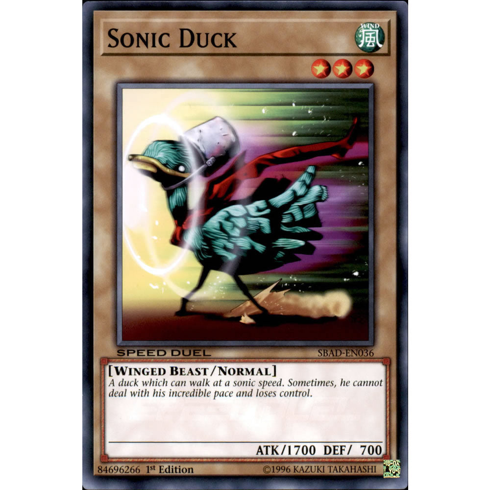 Sonic Duck SBAD-EN036 Yu-Gi-Oh! Card from the Speed Duel: Attack from the Deep Set