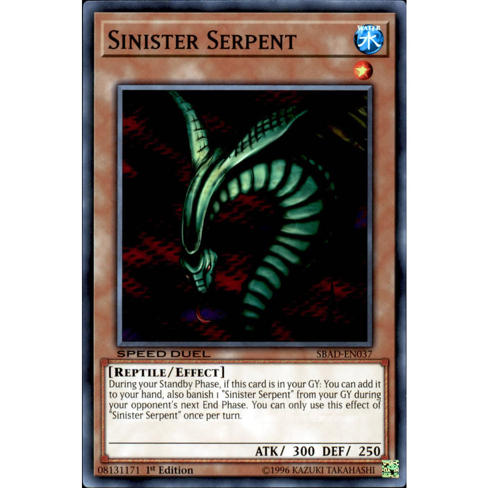 Sinister Serpent SBAD-EN037 Yu-Gi-Oh! Card from the Speed Duel: Attack from the Deep Set