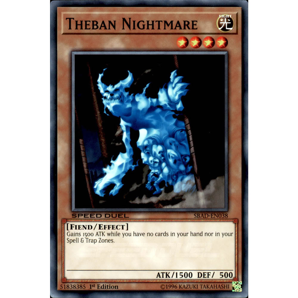 Theban Nightmare SBAD-EN038 Yu-Gi-Oh! Card from the Speed Duel: Attack from the Deep Set