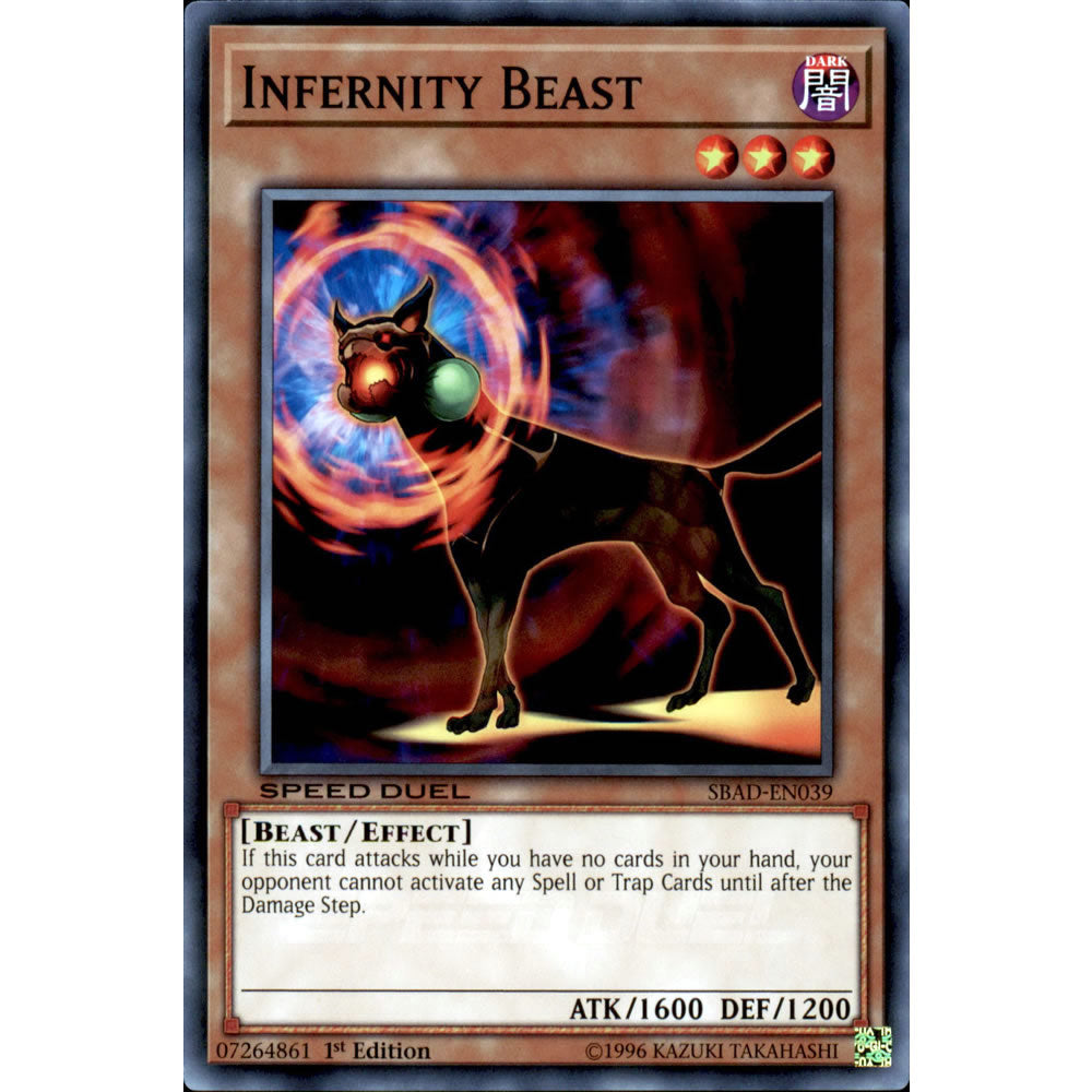 Infernity Beast SBAD-EN039 Yu-Gi-Oh! Card from the Speed Duel: Attack from the Deep Set