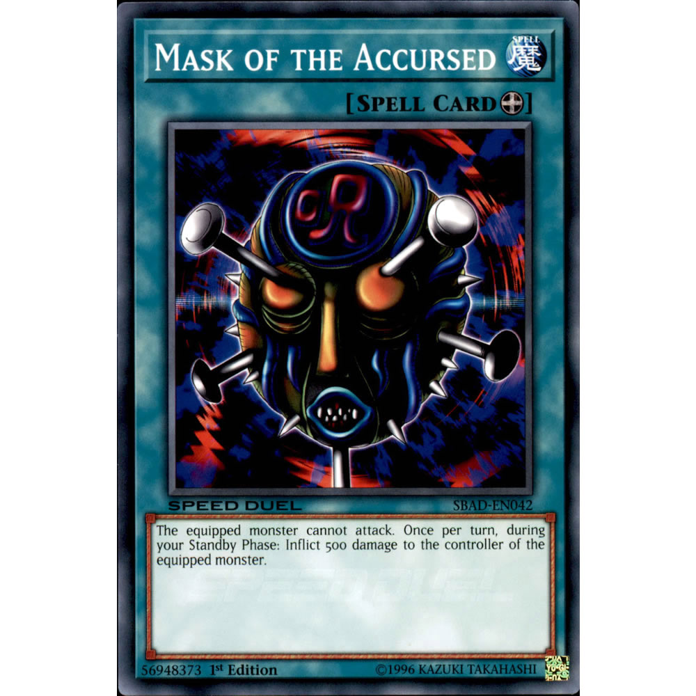 Mask of the Accursed SBAD-EN042 Yu-Gi-Oh! Card from the Speed Duel: Attack from the Deep Set