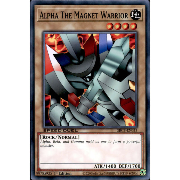alpha yugioh card Alpha The Magnet Warrior SBCB-EN023 Yu-Gi-Oh! Card