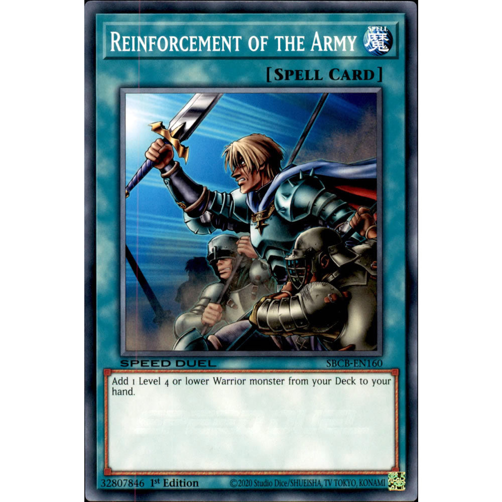 Reinforcement of the Army SBCB-EN160 Yu-Gi-Oh! Card from the Speed Duel: Battle City Set