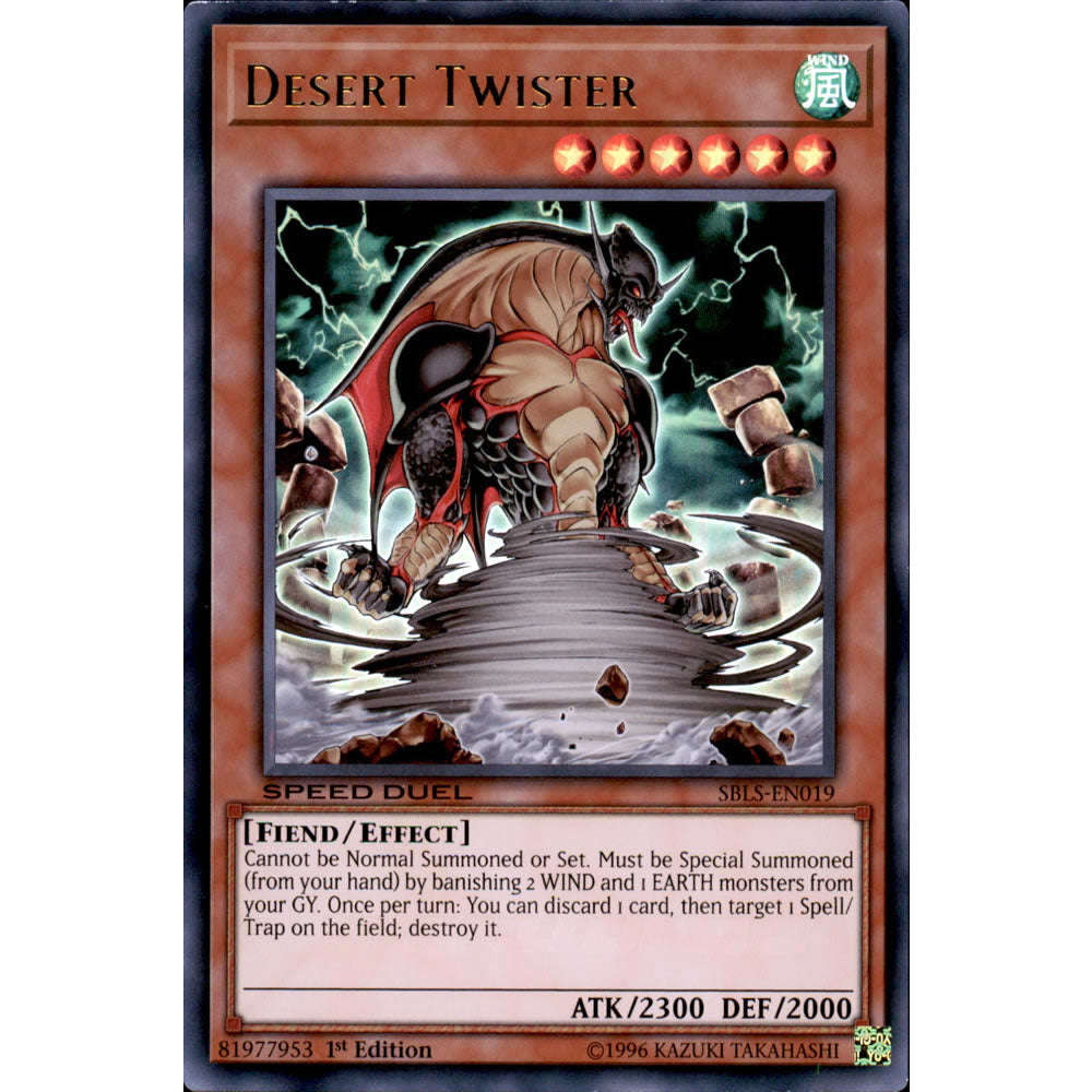 Desert Twister SBLS-EN019 Yu-Gi-Oh! Card from the Speed Duel: Arena of Lost Souls Set