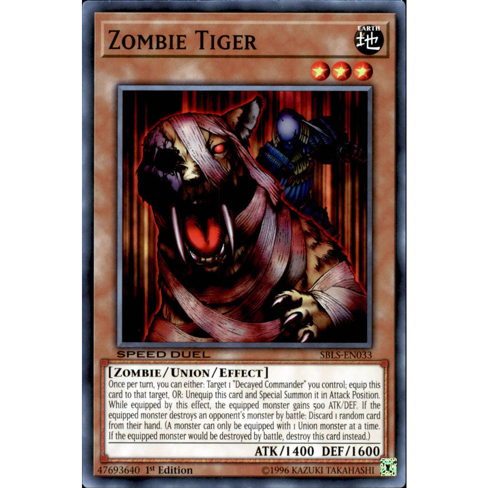 Zombie Tiger SBLS-EN033 Yu-Gi-Oh! Card from the Speed Duel: Arena of Lost Souls Set
