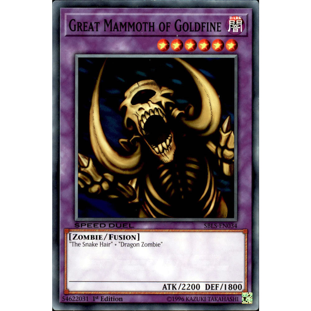 Great Mammoth of Goldfine SBLS-EN034 Yu-Gi-Oh! Card from the Speed Duel: Arena of Lost Souls Set