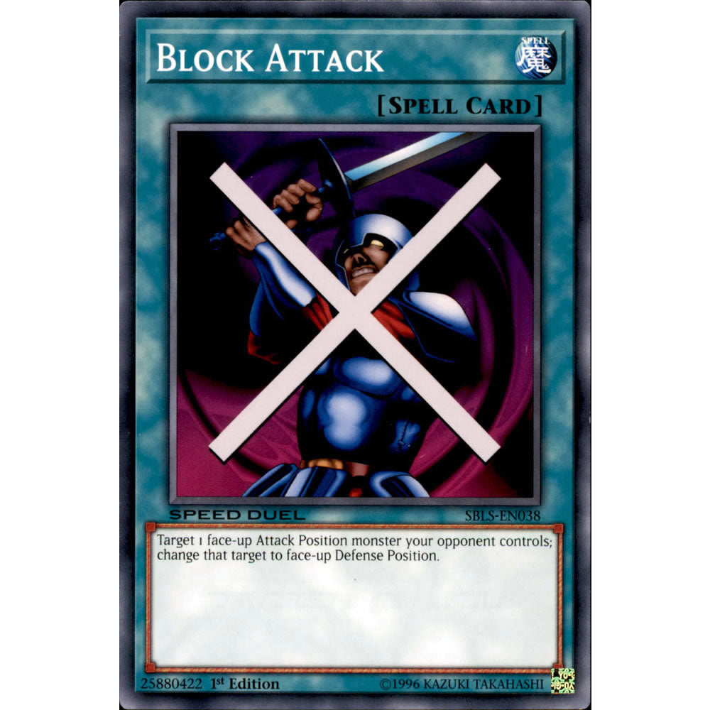 Block Attack SBLS-EN038 Yu-Gi-Oh! Card from the Speed Duel: Arena of Lost Souls Set