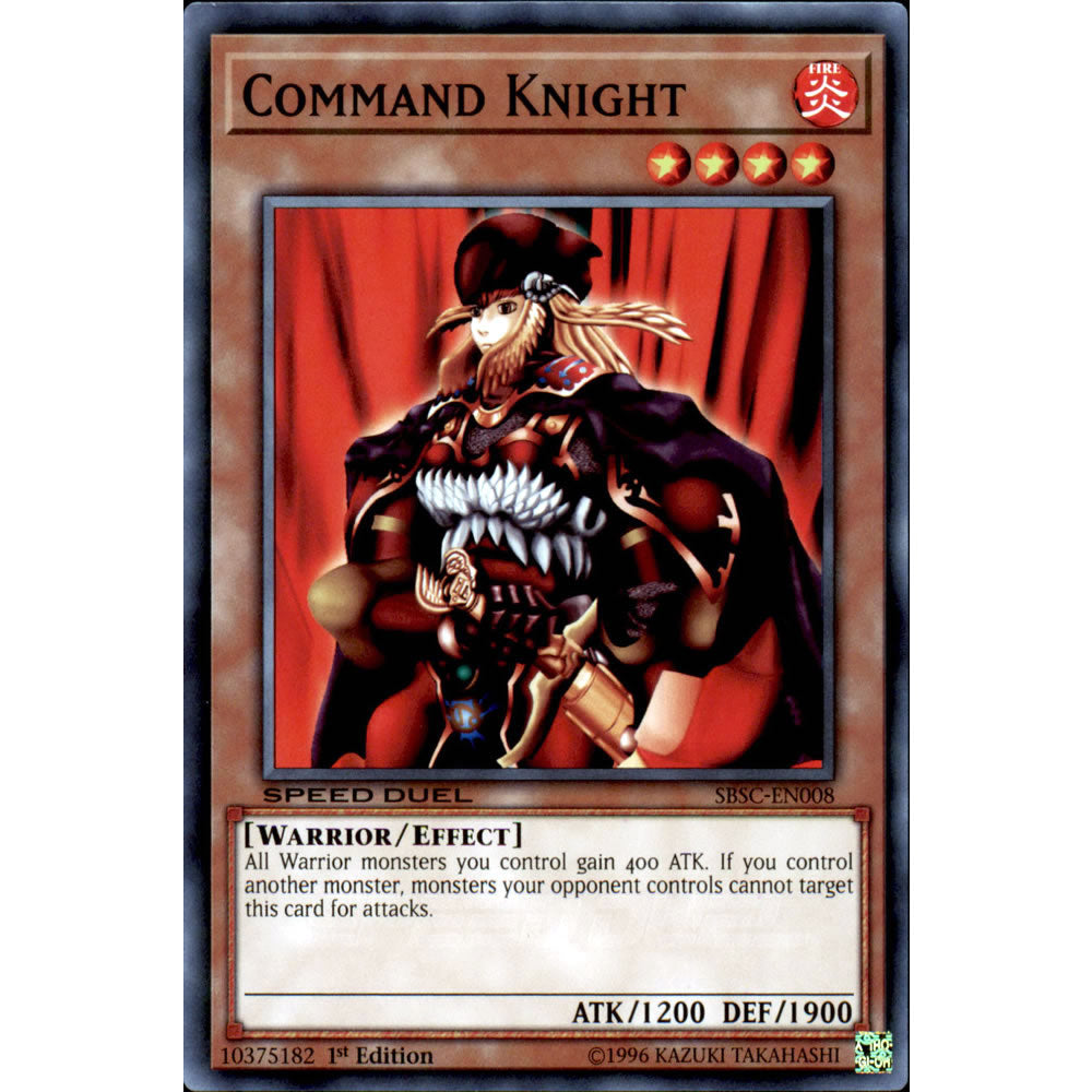 Command Knight SBSC-EN008 Yu-Gi-Oh! Card from the Speed Duel: Scars of Battle Set