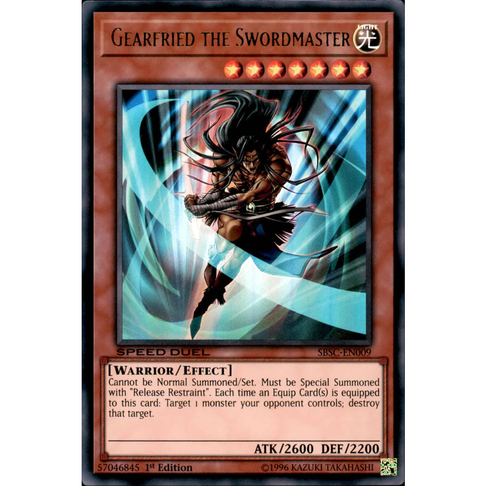Gearfried the Swordmaster SBSC-EN009 Yu-Gi-Oh! Card from the Speed Duel: Scars of Battle Set