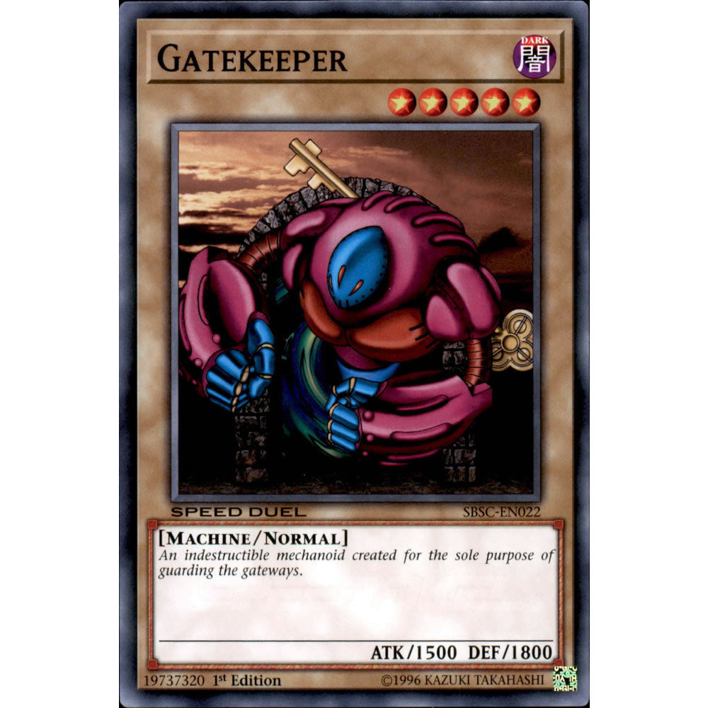 Gatekeeper SBSC-EN022 Yu-Gi-Oh! Card from the Speed Duel: Scars of Battle Set