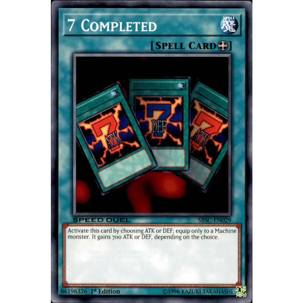 7 Completed SBSC-EN029 Yu-Gi-Oh! Card from the Speed Duel: Scars of Battle Set
