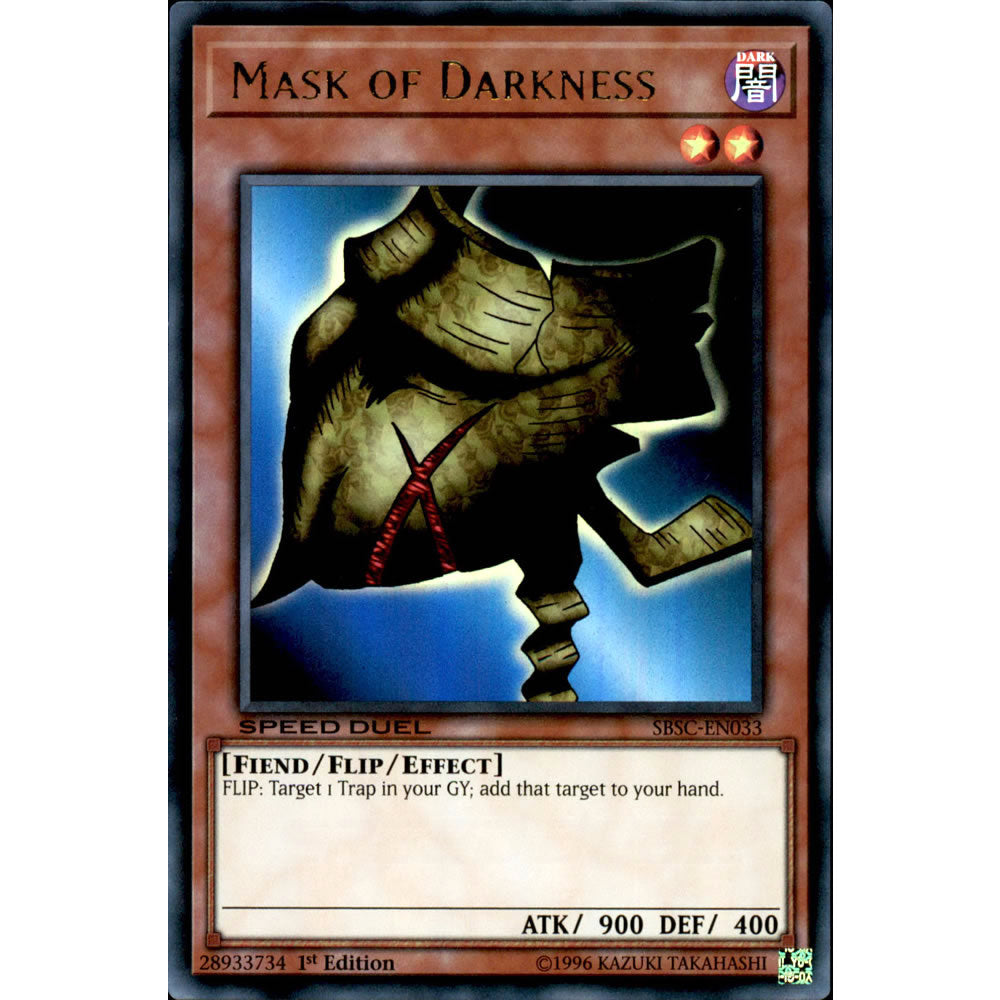 Mask of Darkness SBSC-EN033 Yu-Gi-Oh! Card from the Speed Duel: Scars of Battle Set