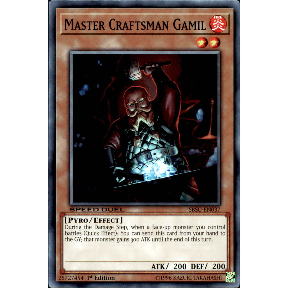 Master Craftsman Gamil SBSC-EN037 Yu-Gi-Oh! Card from the Speed Duel: Scars of Battle Set