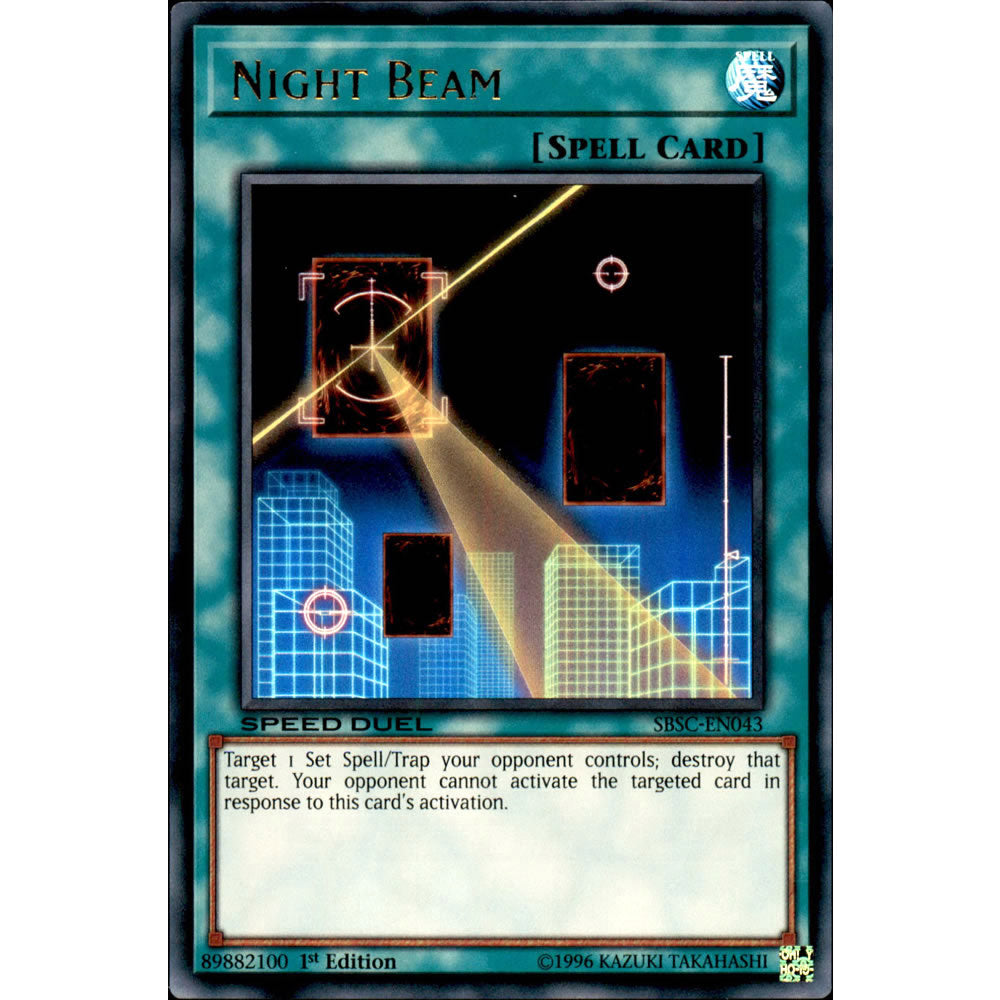 Night Beam SBSC-EN043 Yu-Gi-Oh! Card from the Speed Duel: Scars of Battle Set