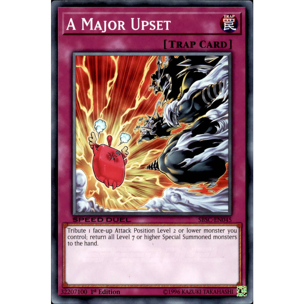 A Major Upset SBSC-EN045 Yu-Gi-Oh! Card from the Speed Duel: Scars of Battle Set