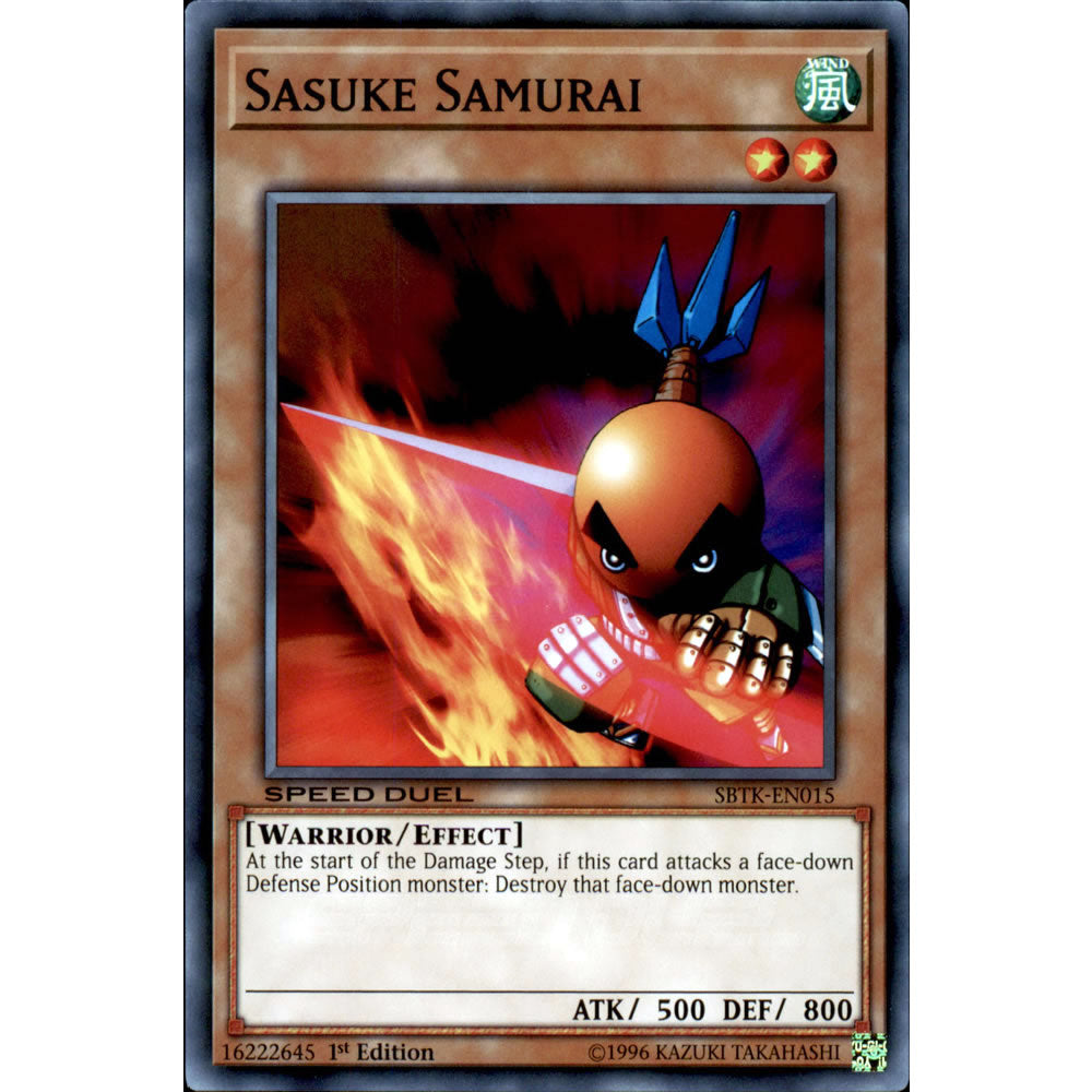 Sasuke Samurai SBTK-EN015 Yu-Gi-Oh! Card from the Speed Duel: Trials of the Kingdom Set