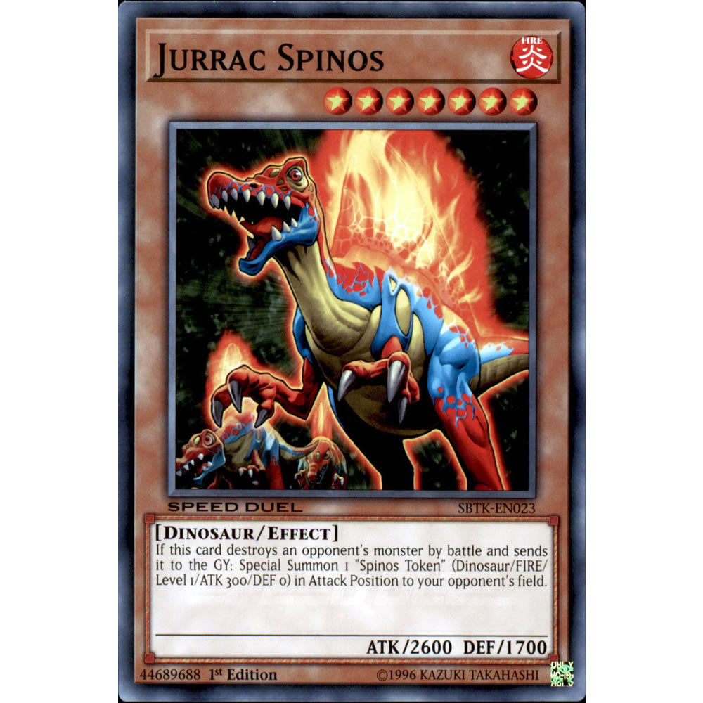 Jurrac Spinos SBTK-EN023 Yu-Gi-Oh! Card from the Speed Duel: Trials of the Kingdom Set