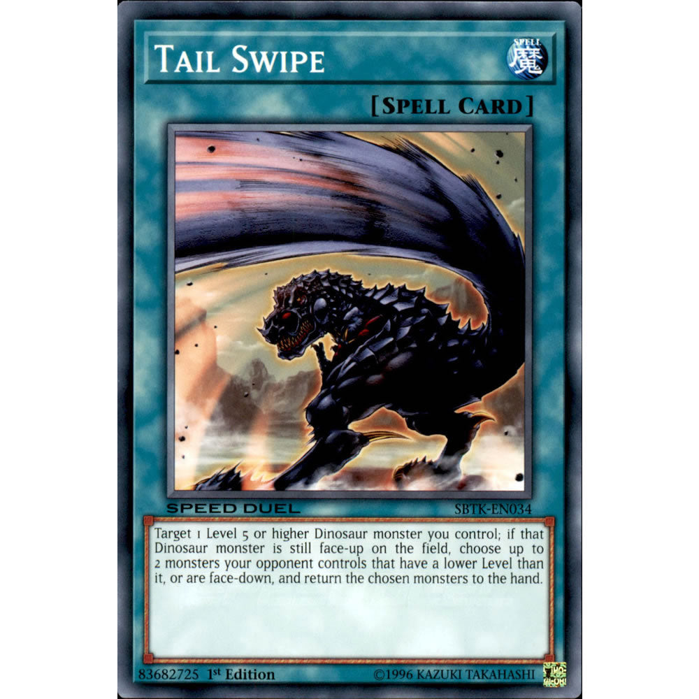 Tail Swipe SBTK-EN034 Yu-Gi-Oh! Card from the Speed Duel: Trials of the Kingdom Set