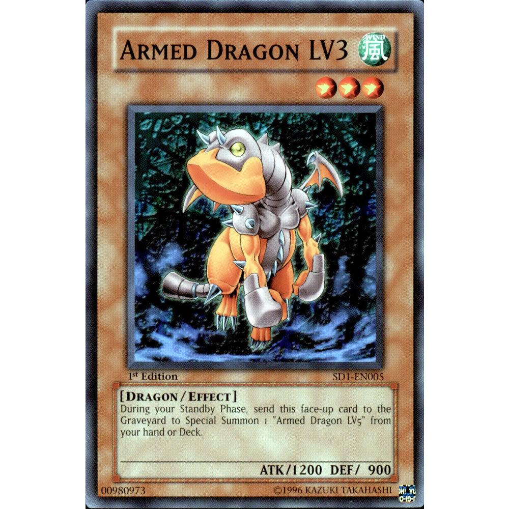 Armed Dragon LV3 SD1-EN005 Yu-Gi-Oh! Card from the Dragon's Roar Set