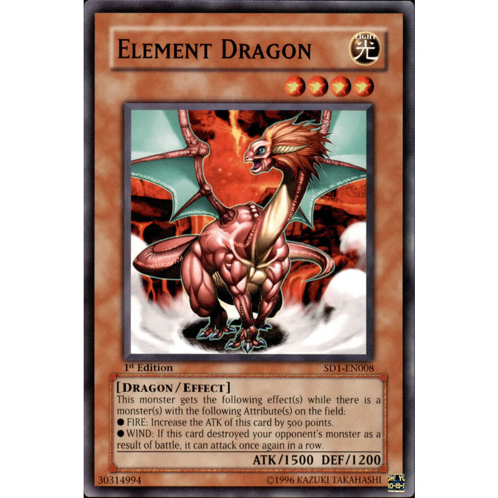 Element Dragon SD1-EN008 Yu-Gi-Oh! Card from the Dragon's Roar Set