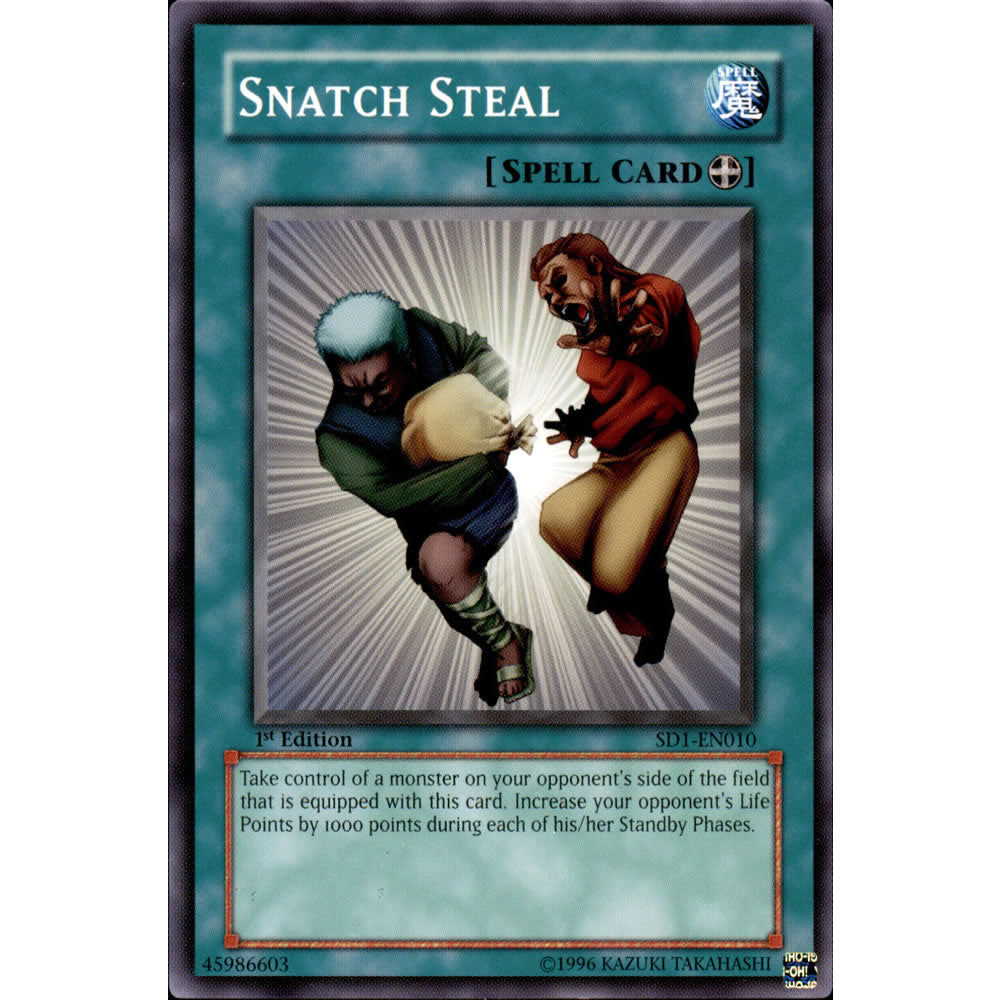 Snatch Steal SD1-EN010 Yu-Gi-Oh! Card from the Dragon's Roar Set