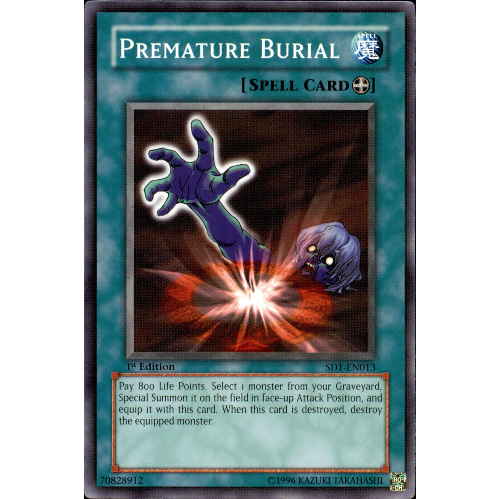 Premature Burial SD1-EN013 Yu-Gi-Oh! Card from the Dragon's Roar Set