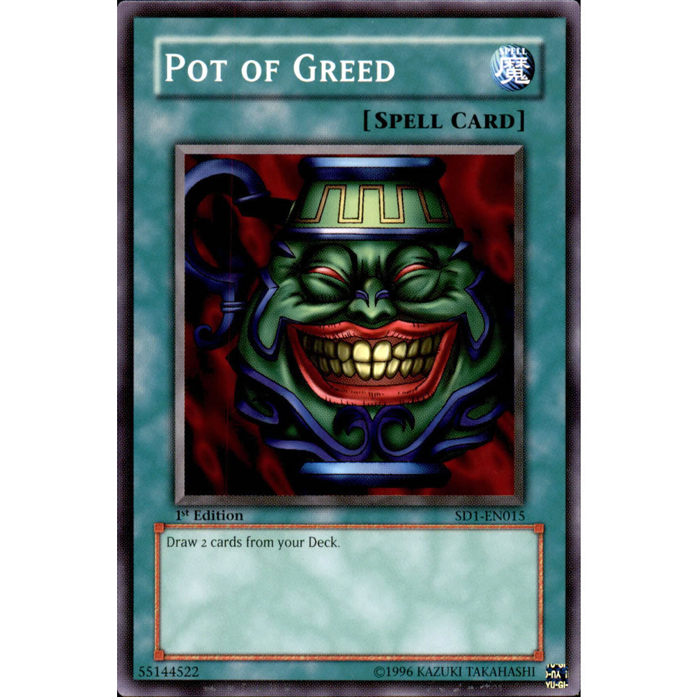 Pot of Greed SD1-EN015 Yu-Gi-Oh! Card from the Dragon's Roar Set